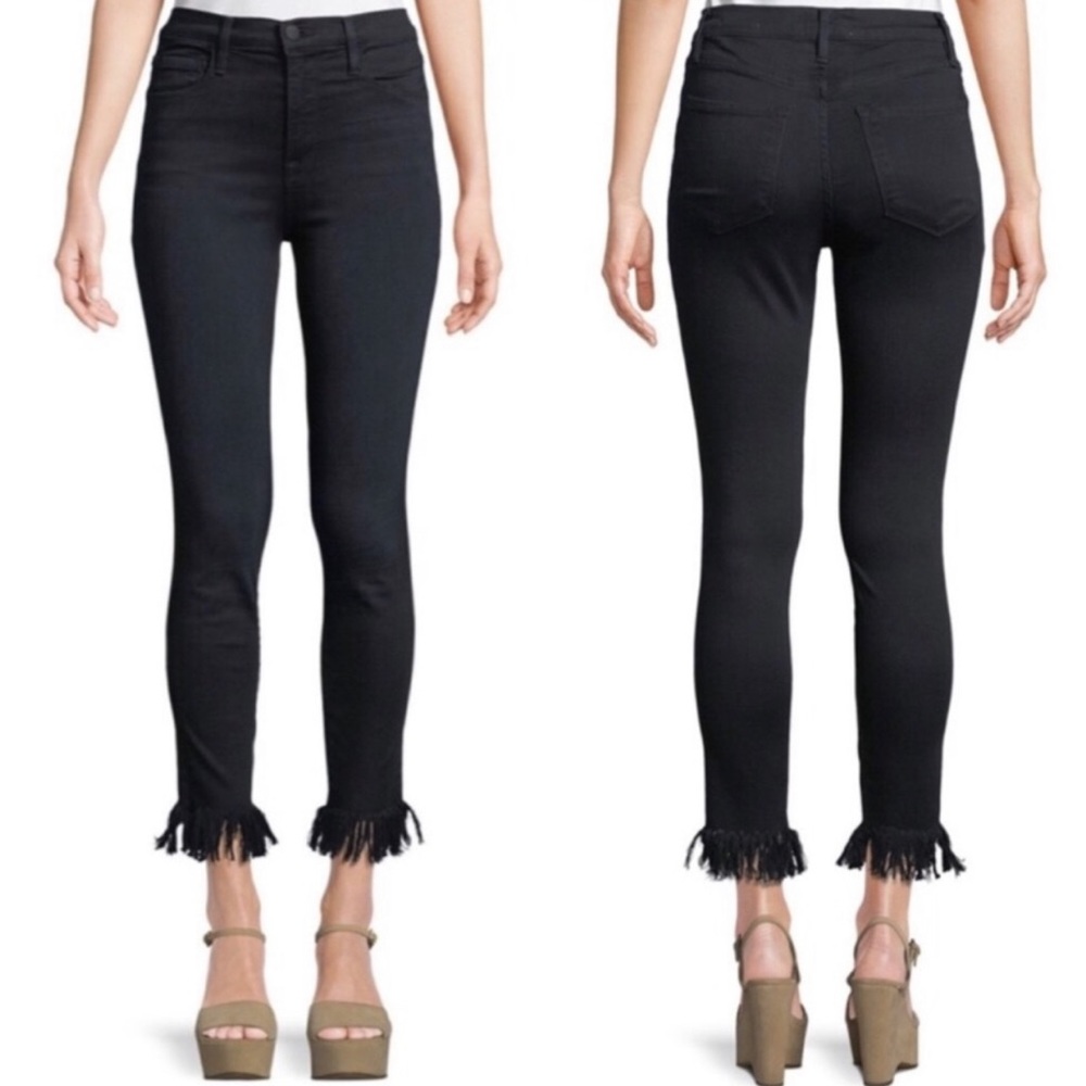 Frame Ali‎ High Rise Skinny Frayed Hem Edgewater